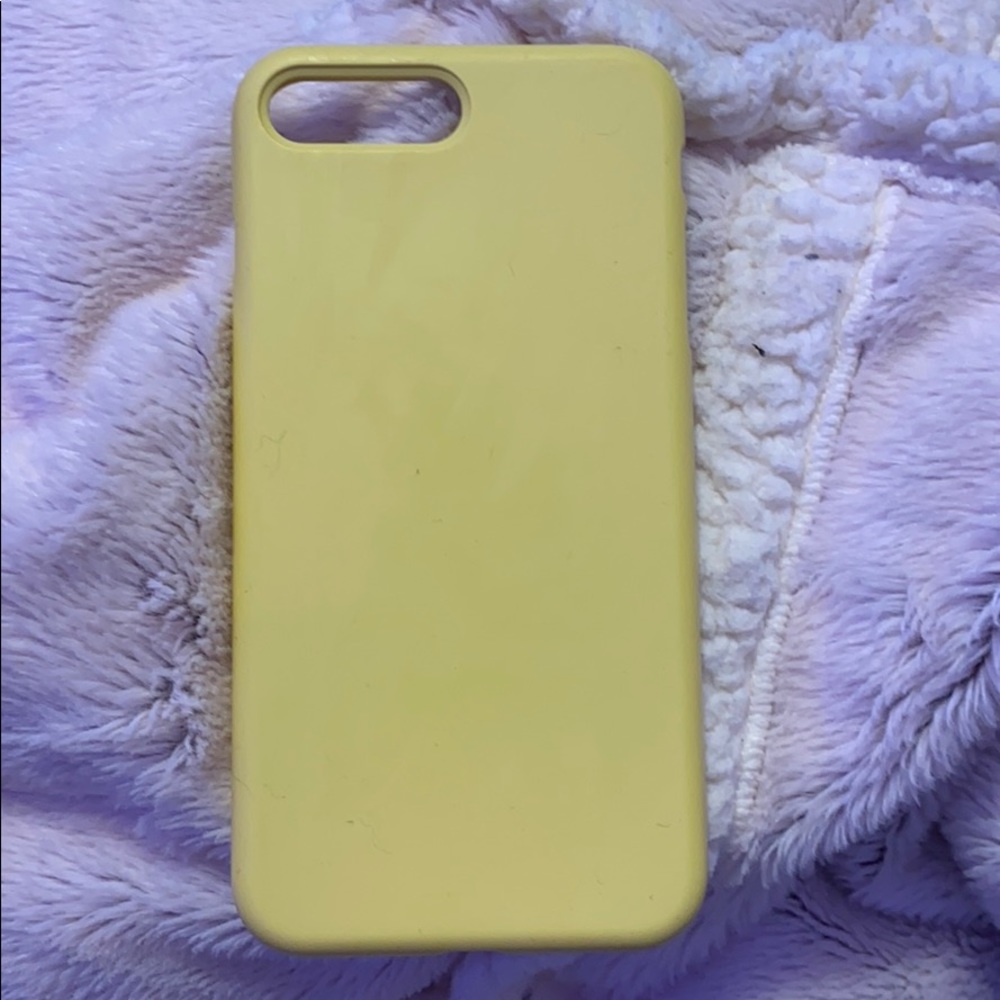 iphone 8 plus yellow silicon phone case